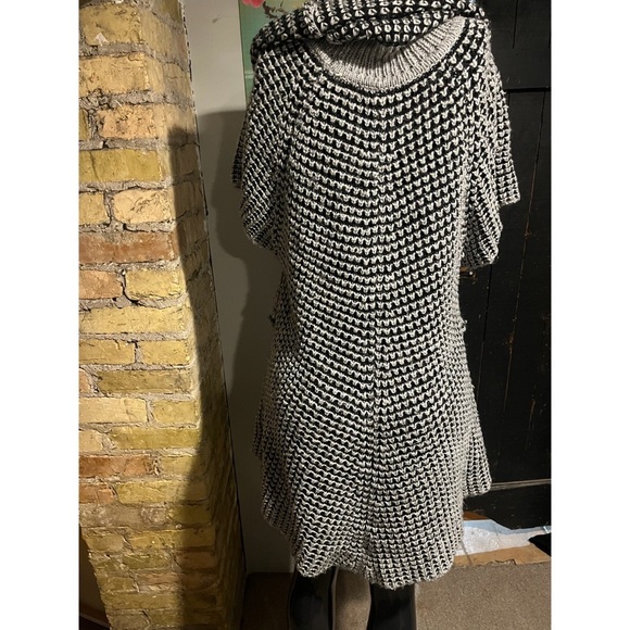 Orange Chunky Knit Sweater Dress with Pockets - Picture 4 of 4